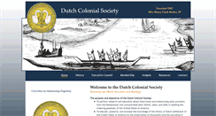 Desktop Screenshot of dutchcolonialsociety.org
